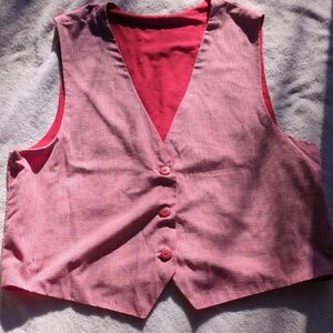 Red/White Checkered Suit Vest